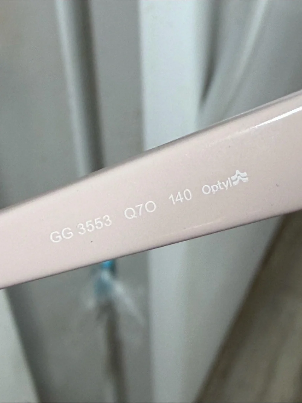 Authentic Gucci GG 3553 Q70 Mauve Beige Rectangular Eyeglasses Frames